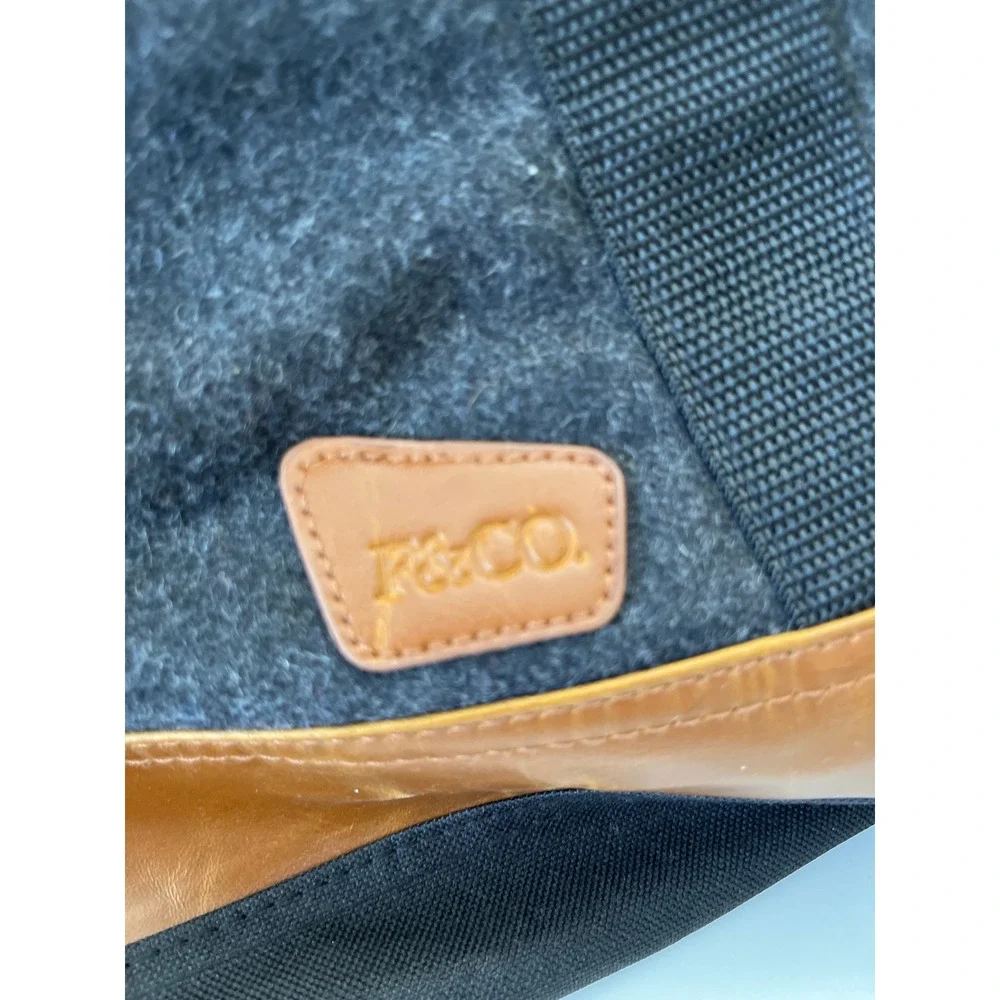 Glen Raven Field & Co. Duffle Bag Travel‎ Wool Blend Leather Trim Weekend